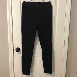 american eagle black ripped jeans